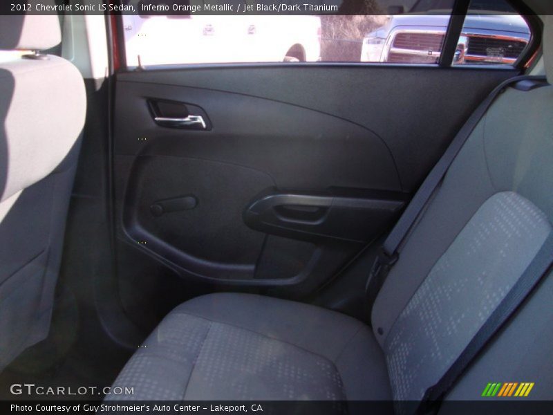 Inferno Orange Metallic / Jet Black/Dark Titanium 2012 Chevrolet Sonic LS Sedan