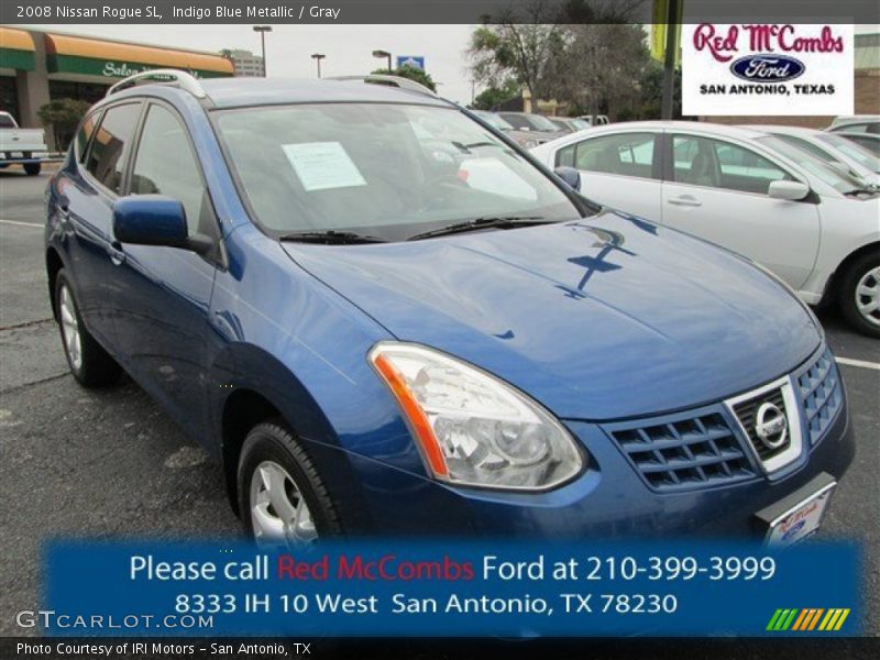 Indigo Blue Metallic / Gray 2008 Nissan Rogue SL