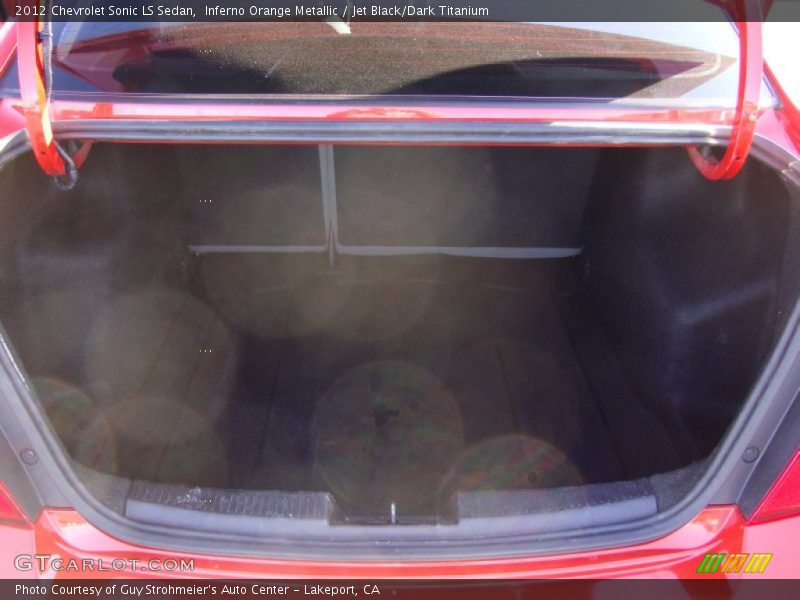 Inferno Orange Metallic / Jet Black/Dark Titanium 2012 Chevrolet Sonic LS Sedan