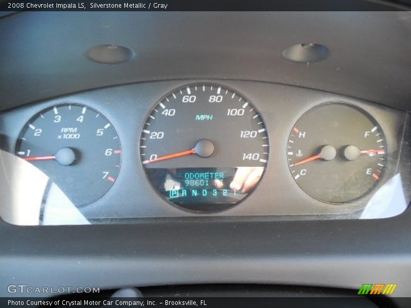 Silverstone Metallic / Gray 2008 Chevrolet Impala LS
