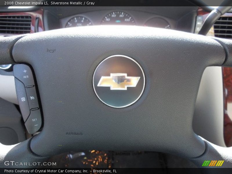 Silverstone Metallic / Gray 2008 Chevrolet Impala LS