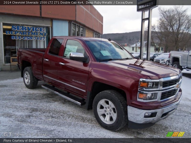 Deep Ruby Metallic / Cocoa/Dune 2014 Chevrolet Silverado 1500 LTZ Z71 Double Cab 4x4