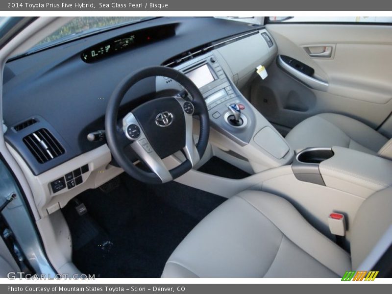  2014 Prius Five Hybrid Bisque Interior