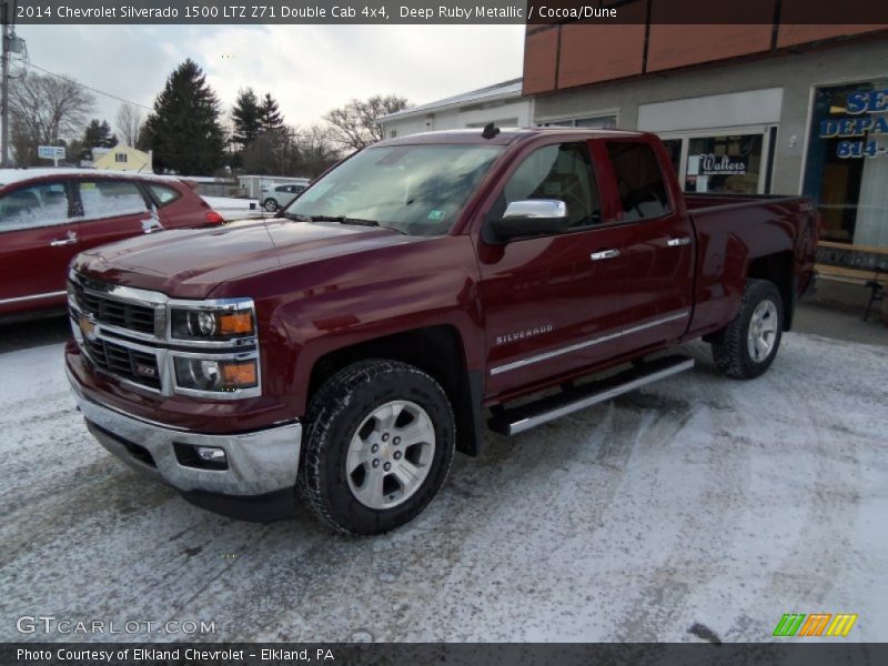 Deep Ruby Metallic / Cocoa/Dune 2014 Chevrolet Silverado 1500 LTZ Z71 Double Cab 4x4