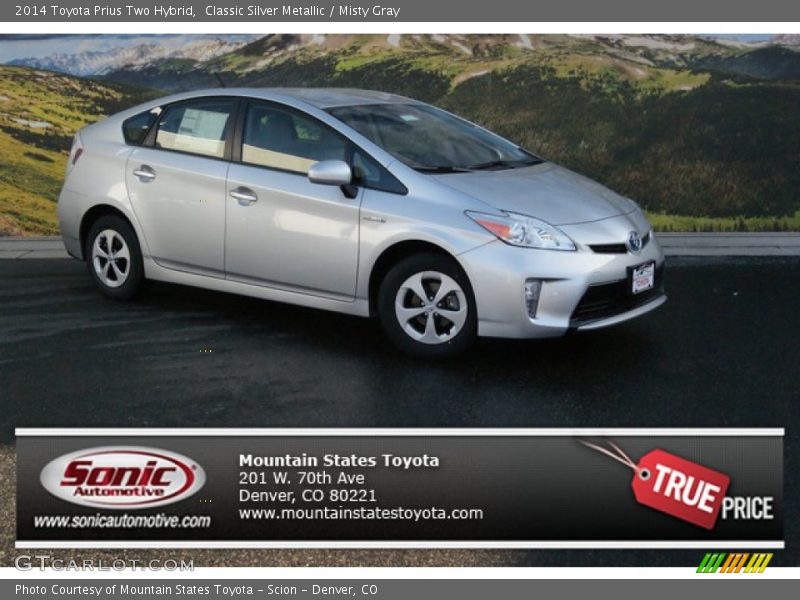 Classic Silver Metallic / Misty Gray 2014 Toyota Prius Two Hybrid