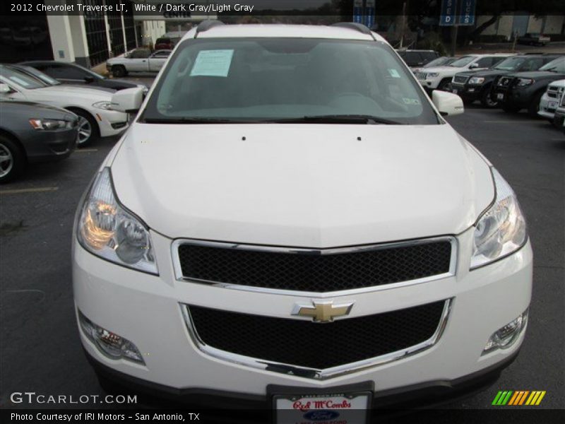 White / Dark Gray/Light Gray 2012 Chevrolet Traverse LT