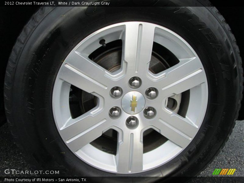 White / Dark Gray/Light Gray 2012 Chevrolet Traverse LT