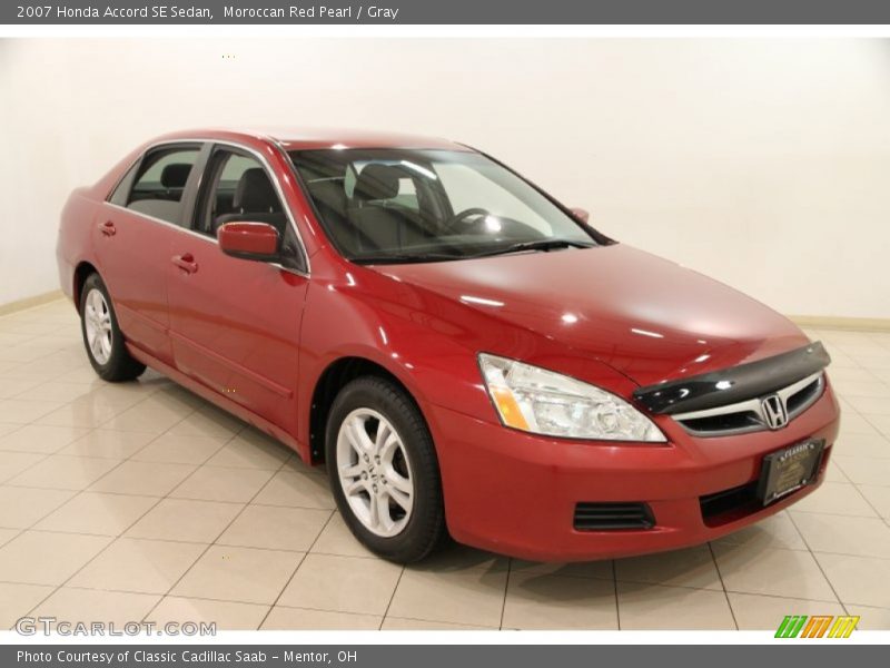 Moroccan Red Pearl / Gray 2007 Honda Accord SE Sedan