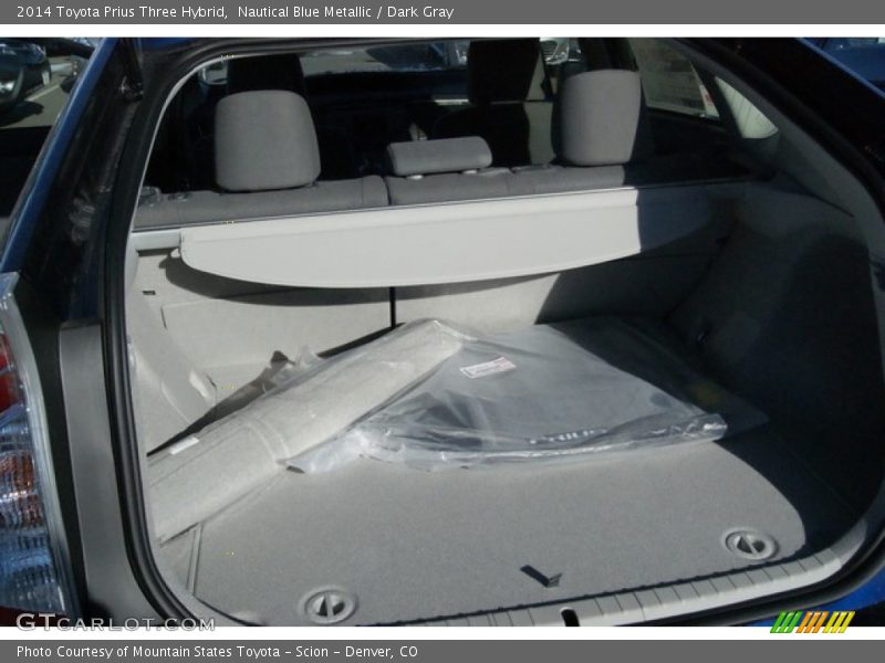 Nautical Blue Metallic / Dark Gray 2014 Toyota Prius Three Hybrid