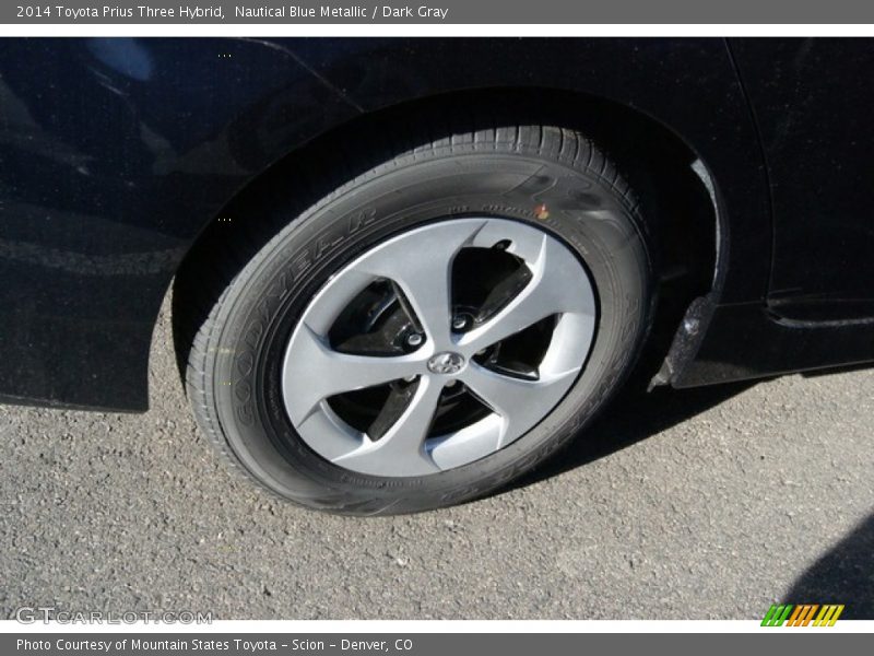 Nautical Blue Metallic / Dark Gray 2014 Toyota Prius Three Hybrid