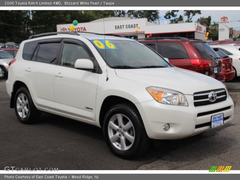 Blizzard White Pearl / Taupe 2006 Toyota RAV4 Limited 4WD