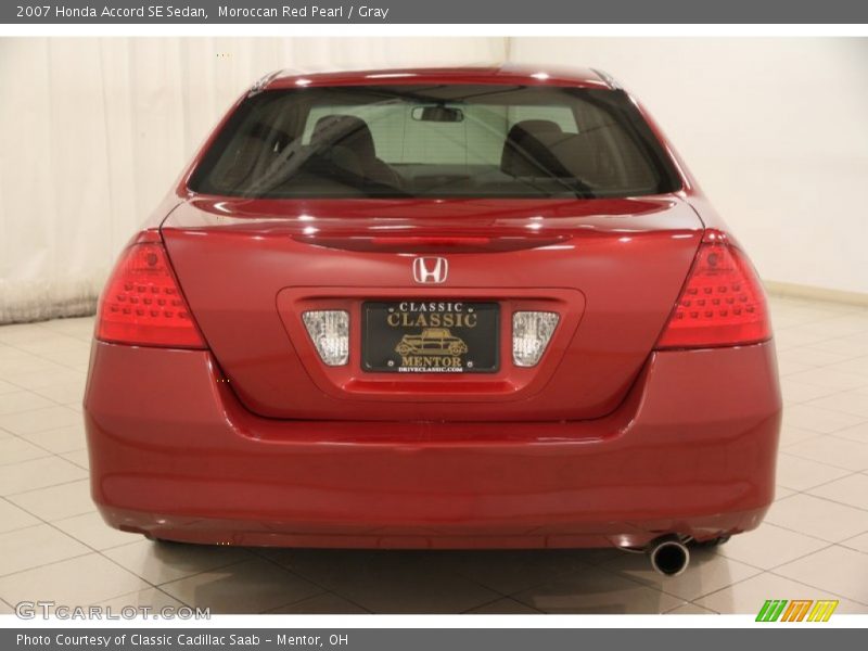 Moroccan Red Pearl / Gray 2007 Honda Accord SE Sedan