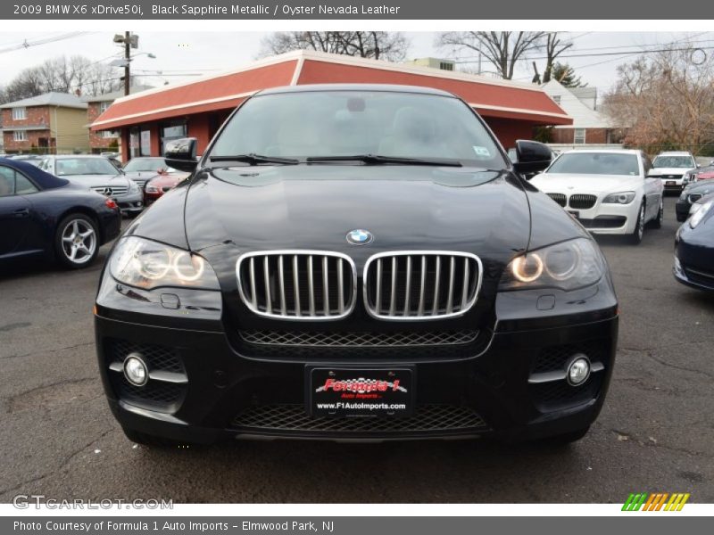 Black Sapphire Metallic / Oyster Nevada Leather 2009 BMW X6 xDrive50i