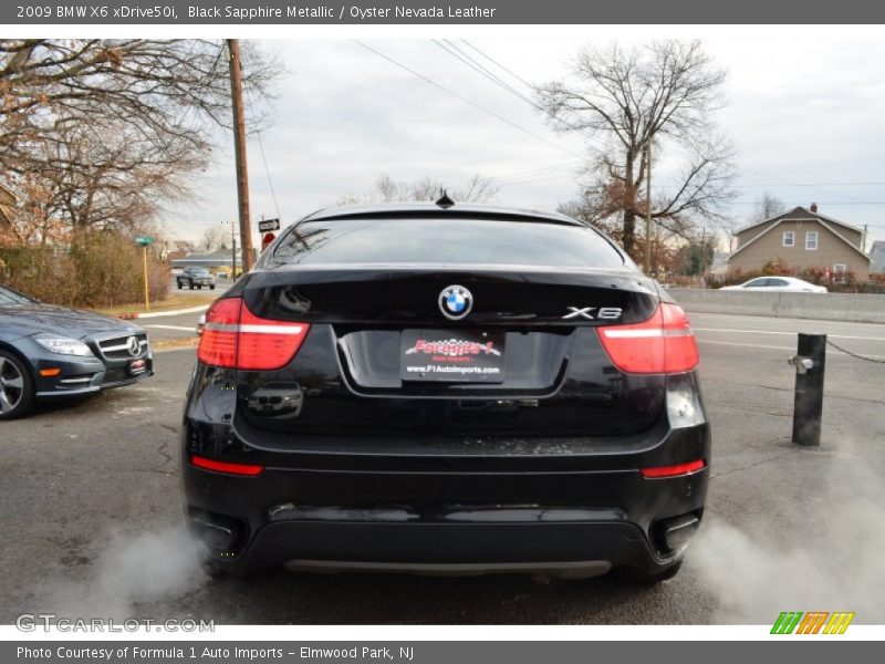 Black Sapphire Metallic / Oyster Nevada Leather 2009 BMW X6 xDrive50i