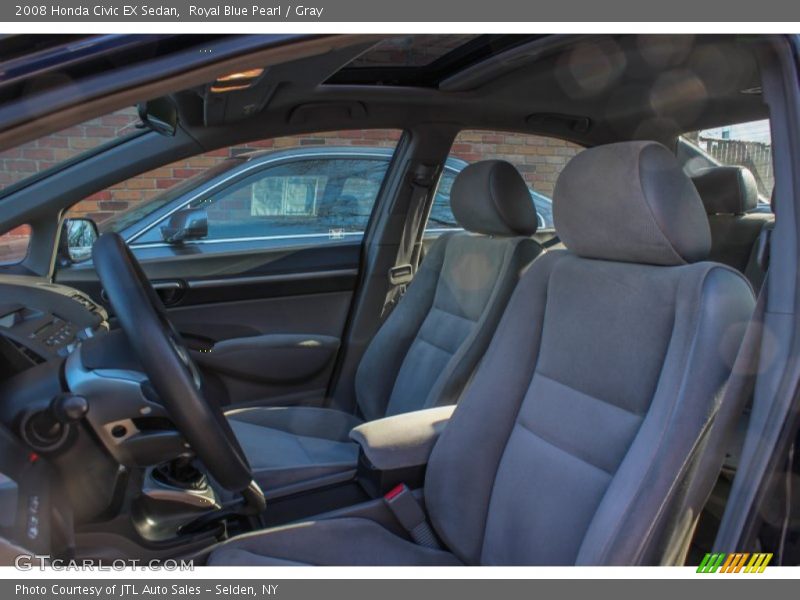 Royal Blue Pearl / Gray 2008 Honda Civic EX Sedan