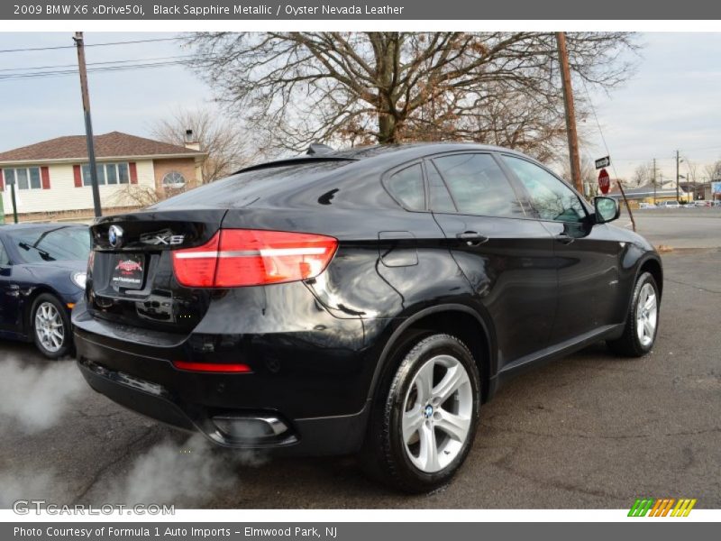 Black Sapphire Metallic / Oyster Nevada Leather 2009 BMW X6 xDrive50i