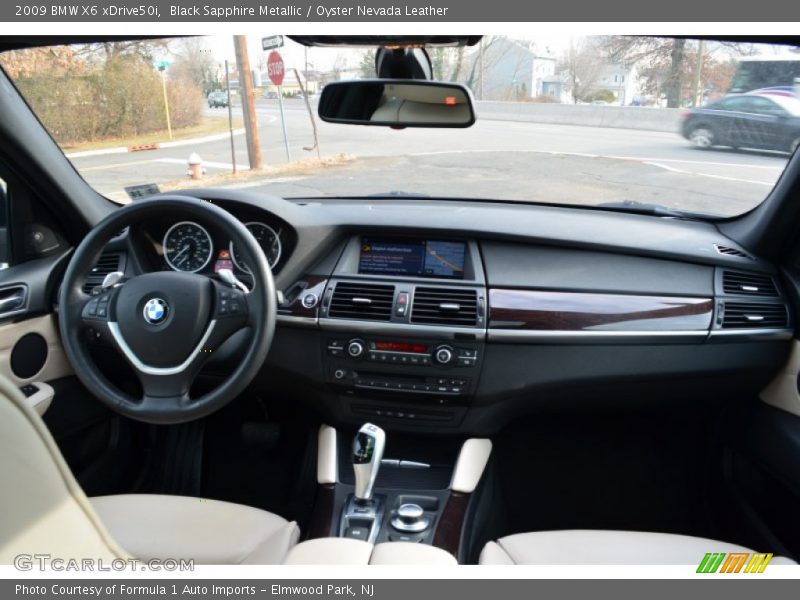 Black Sapphire Metallic / Oyster Nevada Leather 2009 BMW X6 xDrive50i