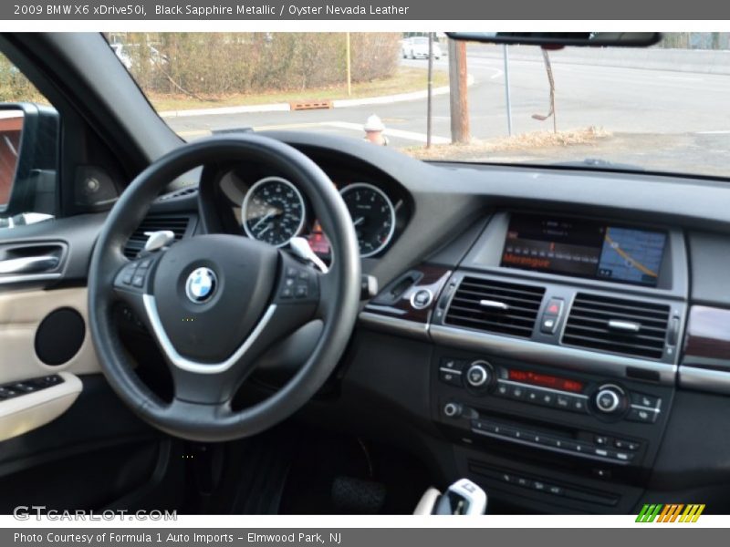 Black Sapphire Metallic / Oyster Nevada Leather 2009 BMW X6 xDrive50i