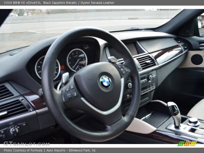 Black Sapphire Metallic / Oyster Nevada Leather 2009 BMW X6 xDrive50i