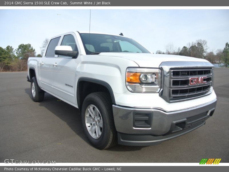 Summit White / Jet Black 2014 GMC Sierra 1500 SLE Crew Cab