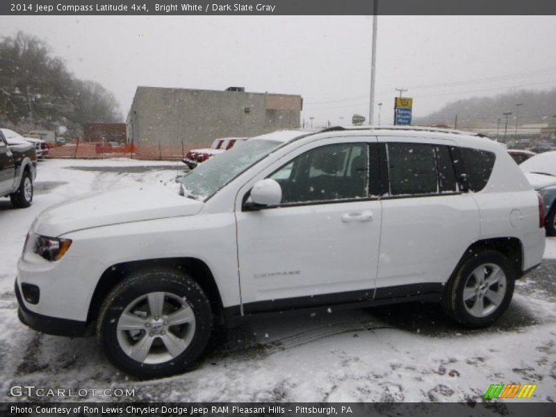 Bright White / Dark Slate Gray 2014 Jeep Compass Latitude 4x4