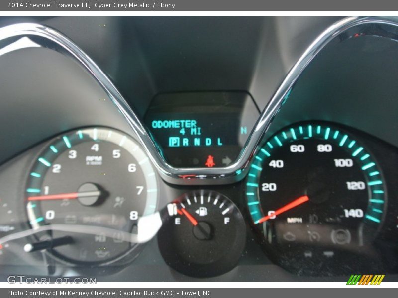 Cyber Grey Metallic / Ebony 2014 Chevrolet Traverse LT