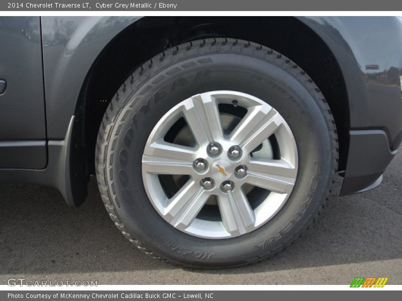 Cyber Grey Metallic / Ebony 2014 Chevrolet Traverse LT
