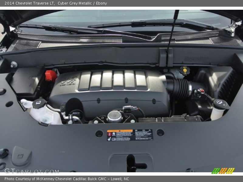 Cyber Grey Metallic / Ebony 2014 Chevrolet Traverse LT