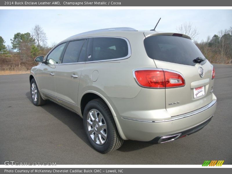 Champagne Silver Metallic / Cocoa 2014 Buick Enclave Leather AWD