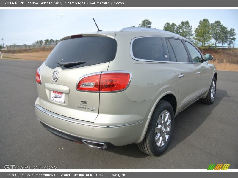 Champagne Silver Metallic / Cocoa 2014 Buick Enclave Leather AWD