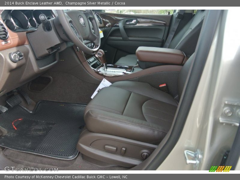 Champagne Silver Metallic / Cocoa 2014 Buick Enclave Leather AWD