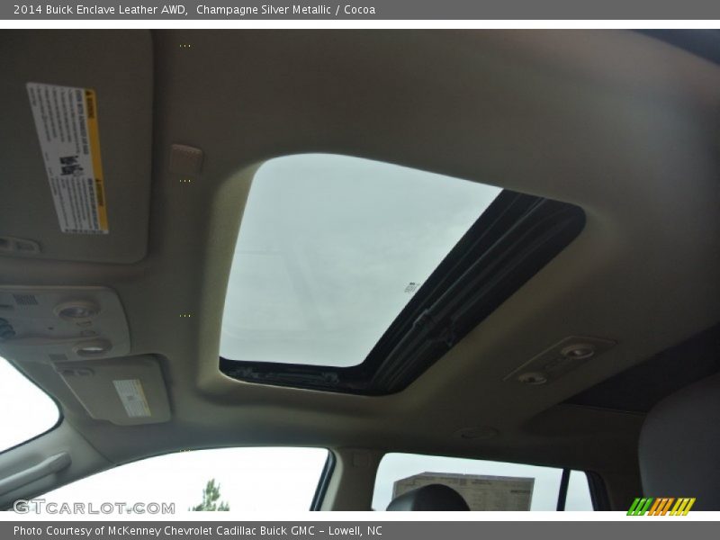 Champagne Silver Metallic / Cocoa 2014 Buick Enclave Leather AWD