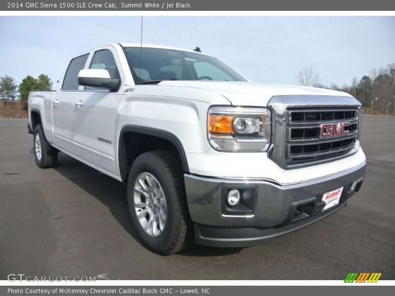 Summit White / Jet Black 2014 GMC Sierra 1500 SLE Crew Cab