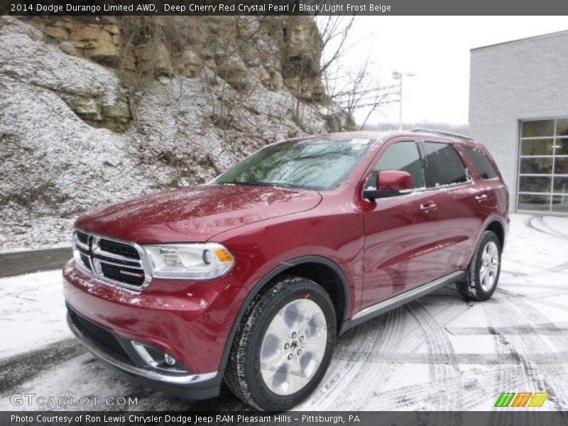 Deep Cherry Red Crystal Pearl / Black/Light Frost Beige 2014 Dodge Durango Limited AWD