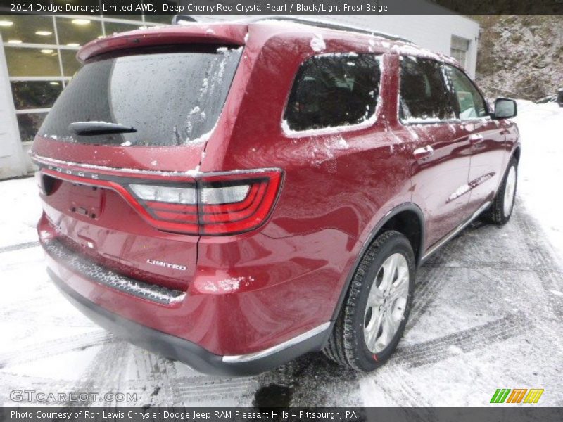 Deep Cherry Red Crystal Pearl / Black/Light Frost Beige 2014 Dodge Durango Limited AWD