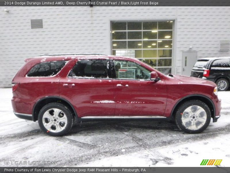 Deep Cherry Red Crystal Pearl / Black/Light Frost Beige 2014 Dodge Durango Limited AWD