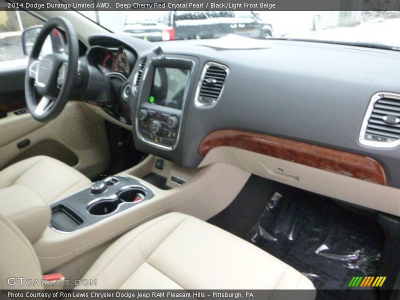 Deep Cherry Red Crystal Pearl / Black/Light Frost Beige 2014 Dodge Durango Limited AWD