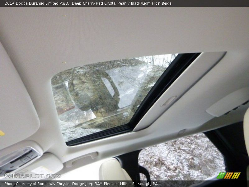 Deep Cherry Red Crystal Pearl / Black/Light Frost Beige 2014 Dodge Durango Limited AWD