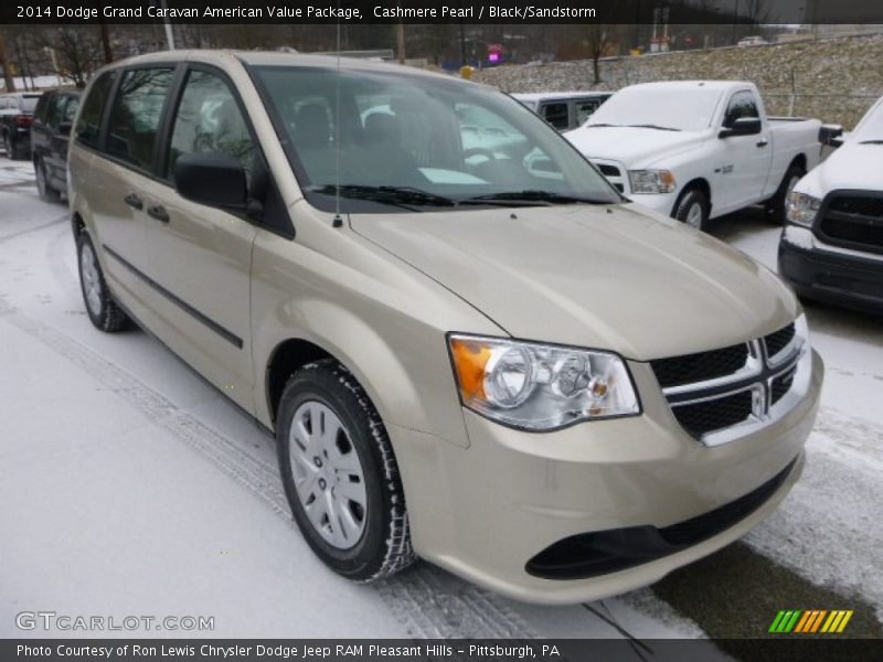 Cashmere Pearl / Black/Sandstorm 2014 Dodge Grand Caravan American Value Package
