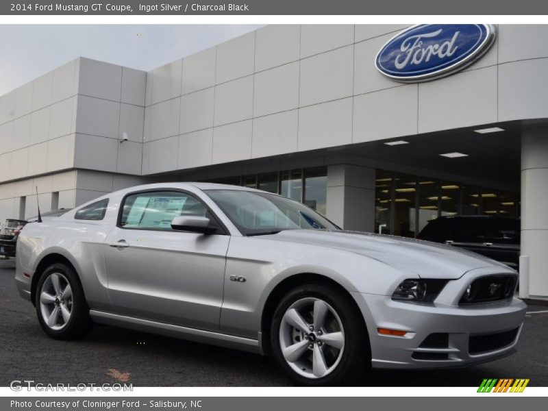Ingot Silver / Charcoal Black 2014 Ford Mustang GT Coupe