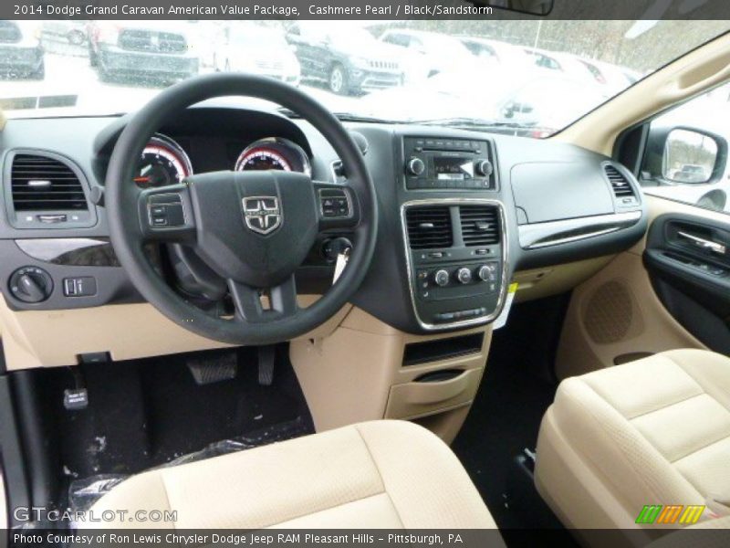Cashmere Pearl / Black/Sandstorm 2014 Dodge Grand Caravan American Value Package