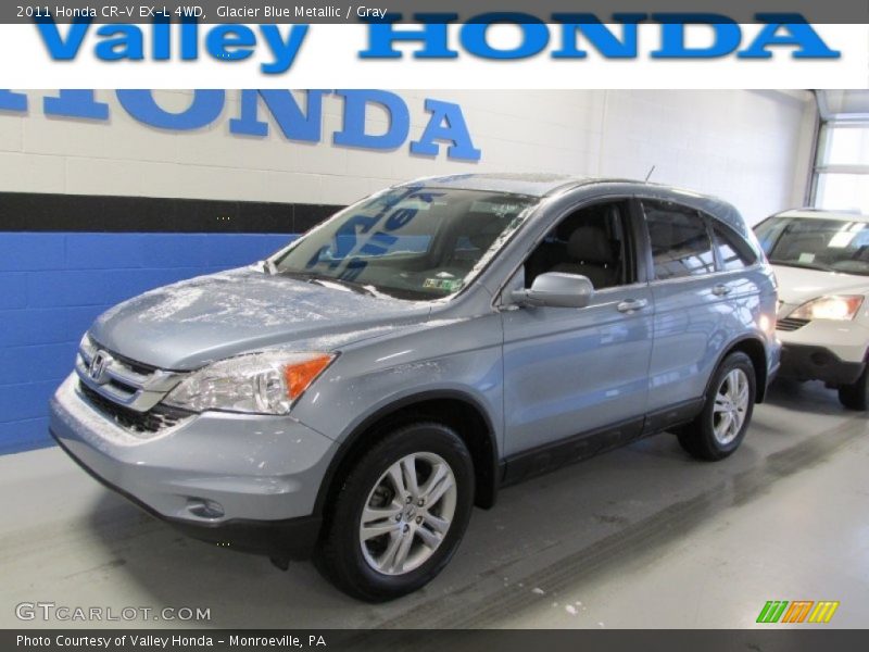 Glacier Blue Metallic / Gray 2011 Honda CR-V EX-L 4WD
