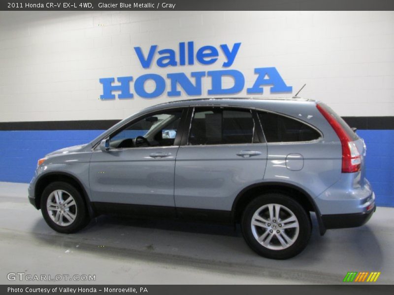 Glacier Blue Metallic / Gray 2011 Honda CR-V EX-L 4WD