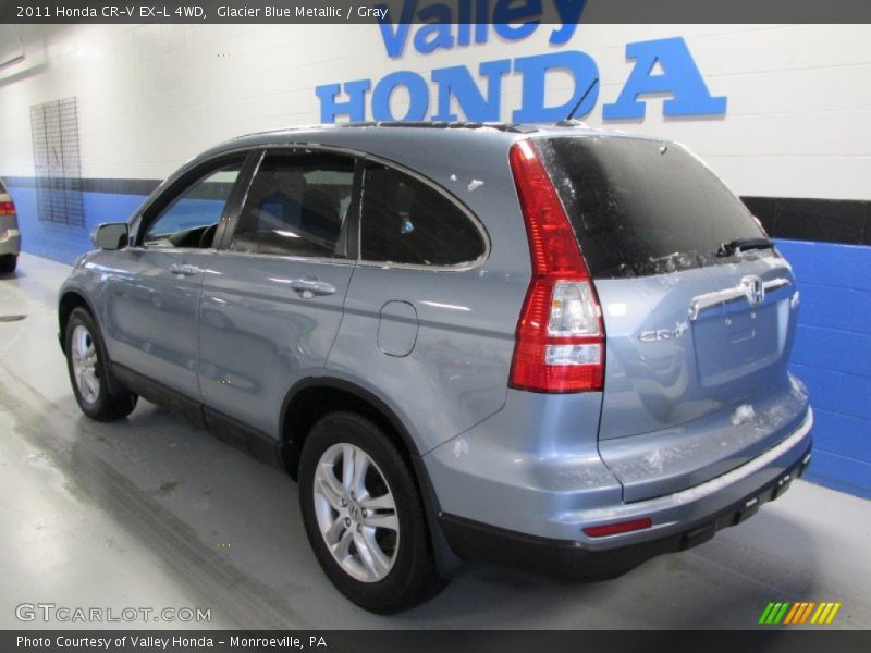 Glacier Blue Metallic / Gray 2011 Honda CR-V EX-L 4WD