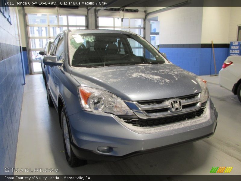 Glacier Blue Metallic / Gray 2011 Honda CR-V EX-L 4WD