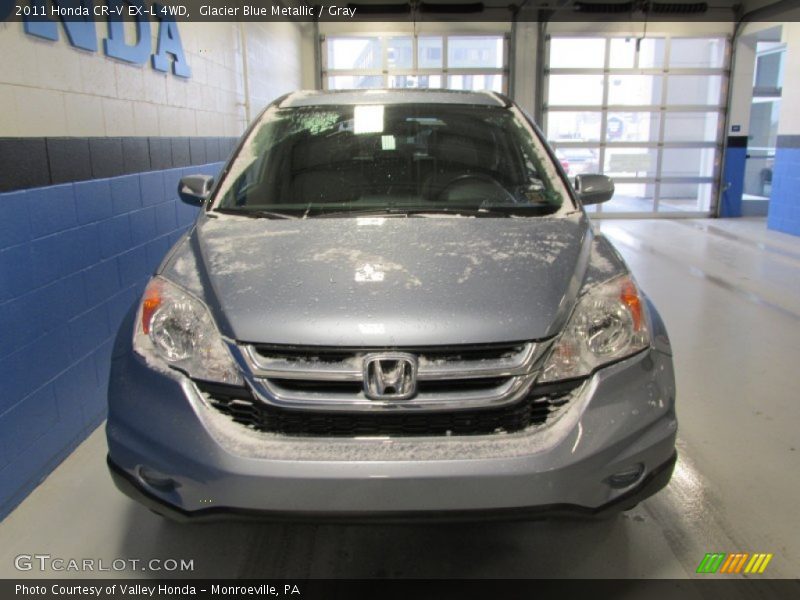 Glacier Blue Metallic / Gray 2011 Honda CR-V EX-L 4WD