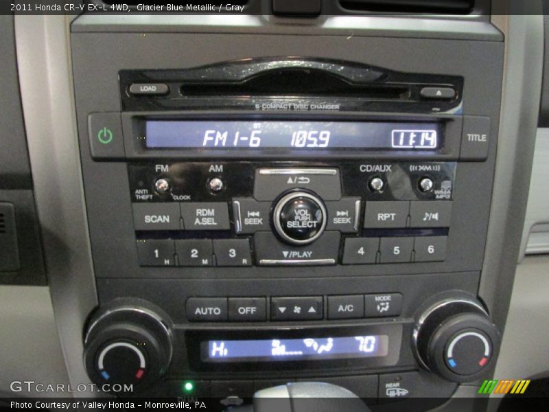 Glacier Blue Metallic / Gray 2011 Honda CR-V EX-L 4WD
