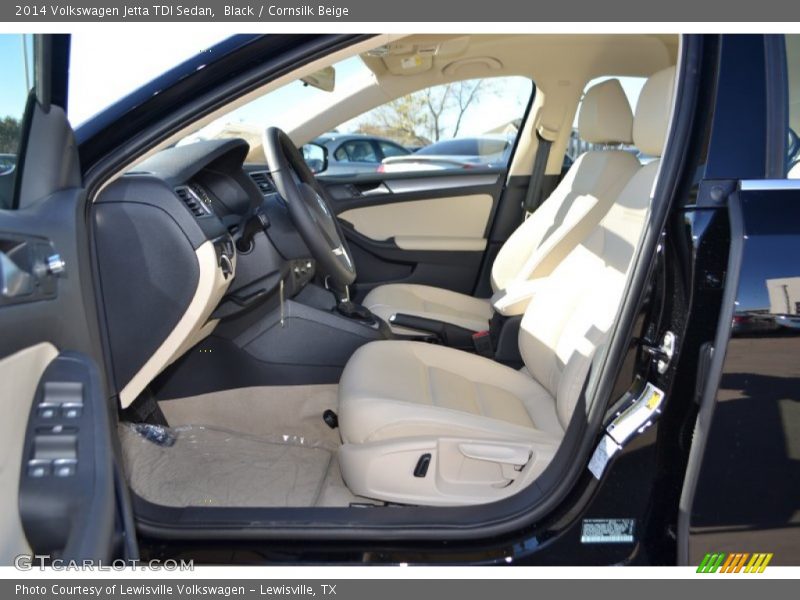 Black / Cornsilk Beige 2014 Volkswagen Jetta TDI Sedan