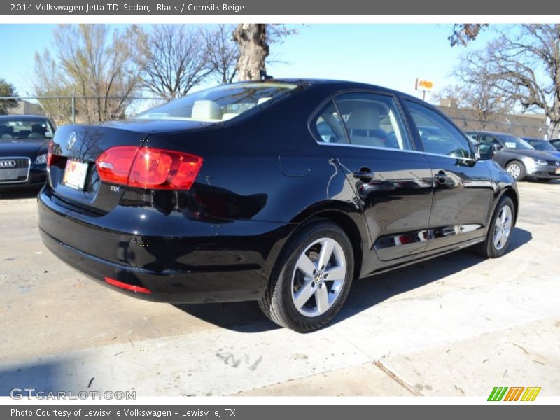 Black / Cornsilk Beige 2014 Volkswagen Jetta TDI Sedan