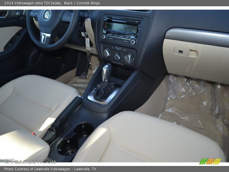Black / Cornsilk Beige 2014 Volkswagen Jetta TDI Sedan